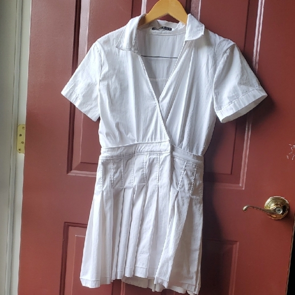 Zara Elegant White Wrap Mini Dress - Picture 2 of 11